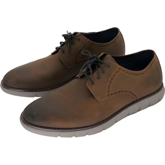 Johnston Murphy Milson Brown Plain Toe Oxford Casual Shoes Men's US 12M - Picture 2 of 6